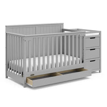Load image into Gallery viewer, Pebble Gray Hadley 4-in-1 Convertible Crib and Changer and Storage *AS-IS*
