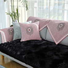 Load image into Gallery viewer, Hafley 3&#39; x 5&#39; Faux Sheepskin Black Area Rug #AD259
