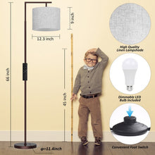 Load image into Gallery viewer, Haileyville 64&quot; Arched Floor Lamp with Remote Control and Bulb Included

