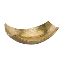 Load image into Gallery viewer, 4.5&quot; H x 13&quot; W x 7.5&quot; D Gold Halcott Large Scoop Abstract Decorative Bowl 1114AH
