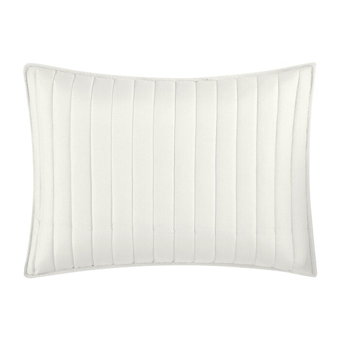 Twin Quilt + 1 Sham White Halina Reversible Quilt Set (ND87)