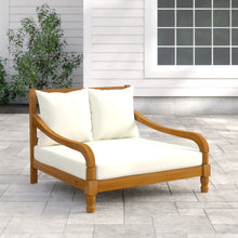 Load image into Gallery viewer, Hallei 35.4'' Long Acacia Double Chaise with Cushions
