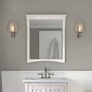 White Halpern Beveled Bathroom / Vanity Mirror