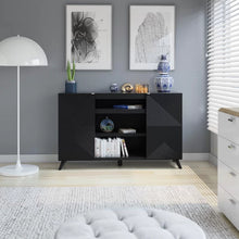 Load image into Gallery viewer, Black Halvorsen TV Stand for TVs up to 65&quot;
