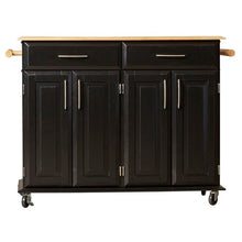 Load image into Gallery viewer, Hamilton 48.75&#39;&#39; Wide Rolling Kitchen Cart with Solid Wood Top
