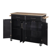 Load image into Gallery viewer, Hamilton 48.75&#39;&#39; Wide Rolling Kitchen Cart with Solid Wood Top
