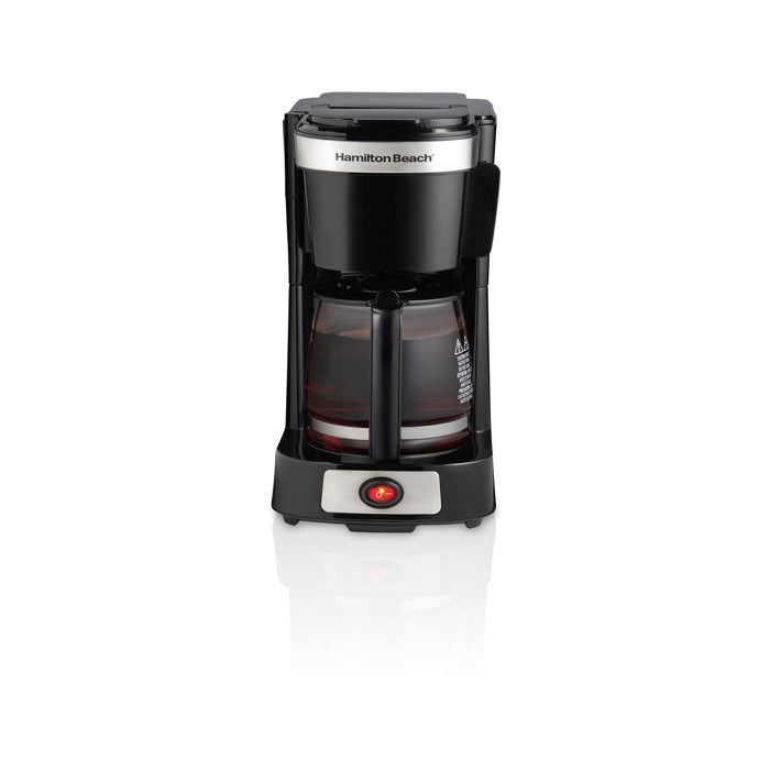 5 Cup Compact Coffee Maker with Glass Carafe