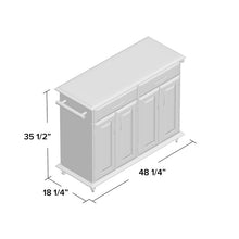 Load image into Gallery viewer, Hamilton Kitchen Cart with Wood Top 4411RR
