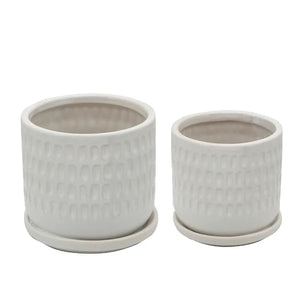 Hammered 2 - Piece Pot Planter Set (Set of 2)