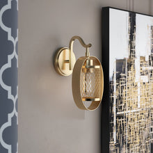 Load image into Gallery viewer, Natural Brass Hammitt 1 - Light Dimmable Armed Sconce
