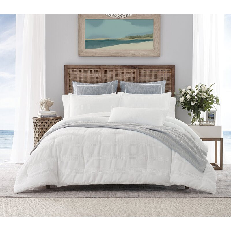 Hampton Cotton Blend Reversible Modern & Contemporary 3 Piece Comforter Set