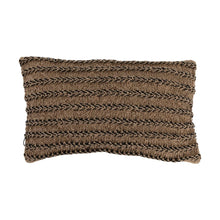 Load image into Gallery viewer, Hand-Woven Jute and Cotton Macramé Lumbar Pillow
