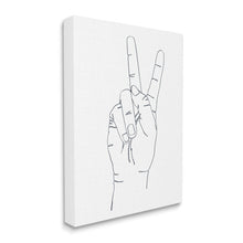 Load image into Gallery viewer, Hand With Peace Sign - Drawing Print
