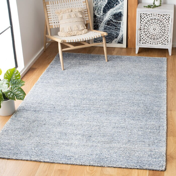 Handmade Tufted Blue Rug
