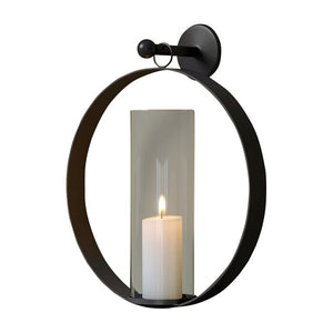 Hanging Tall Black Iron Wall Sconce 9455