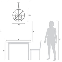 Load image into Gallery viewer, Hankinson 5 - Light Globe Chandelier, #6404
