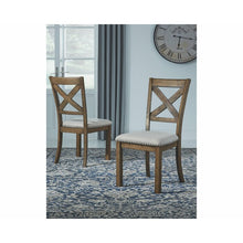 Load image into Gallery viewer, 19.38&quot; Hannalise Cross Back Side Chair in Nutmeg (Set of 2)
