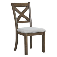 Load image into Gallery viewer, 19.38&quot; Hannalise Cross Back Side Chair in Nutmeg (Set of 2)
