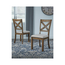 Load image into Gallery viewer, 19.38&quot; Hannalise Cross Back Side Chair in Nutmeg (Set of 2)
