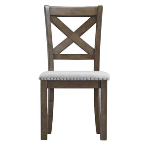 19.38" Hannalise Cross Back Side Chair in Nutmeg (Set of 2)