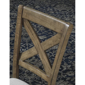 19.38" Hannalise Cross Back Side Chair in Nutmeg (Set of 2)