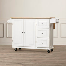 Load image into Gallery viewer, Hardiman 53.75&#39;&#39; Wide Rolling Kitchen Cart with Solid Wood Top
