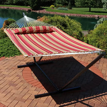 Load image into Gallery viewer, Harmon Double Spreader Bar Hammock with Stand 15&#39;
