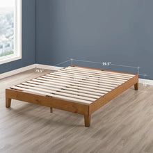 Load image into Gallery viewer, Harney Solid Wood Low Profile Platform Bed queen
