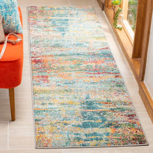 Load image into Gallery viewer, Harrill Abstract Area Rug in Teal/Orange, Runner 2&#39;2&quot; x 6&#39;
