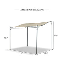 Load image into Gallery viewer, Hartlepool Sunshade Awning Outdoor 10 FT W x 8 Ft. D Metal Party Tent Canopy 2149CDR
