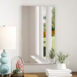 30" H x 18" W Hartness Modern Framed Wall Mirror #9756