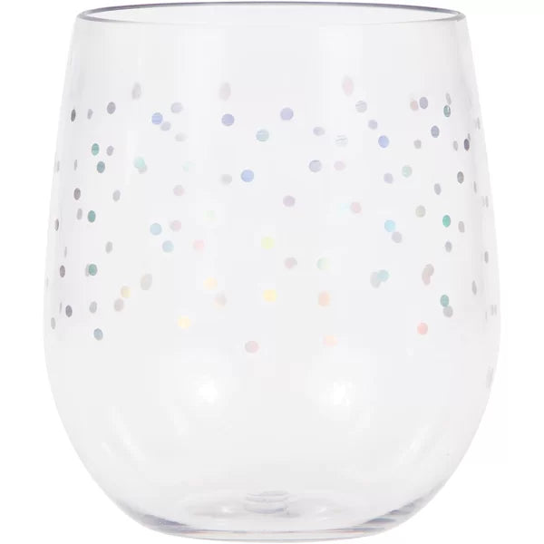 Hartselle 14 oz. Plastic Stemless Wine Glass (Set of 12)