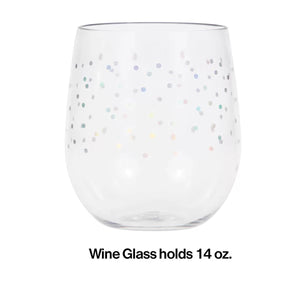 Hartselle 14 oz. Plastic Stemless Wine Glass (Set of 12)
