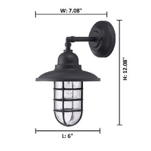 Load image into Gallery viewer, Hartsfield 12.13&quot; H Outdoor Wall Lantern Matte Black (Missing Glass Shade)*AS IS #1630HW
