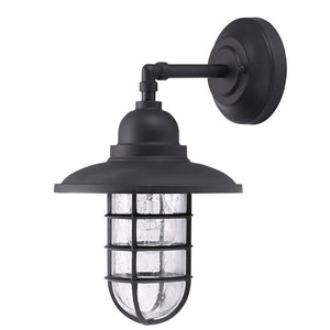 Hartsfield 12.13" H Outdoor Wall Lantern Matte Black (Missing Glass Shade)*AS IS #1630HW