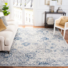 Load image into Gallery viewer, Harty Power Loom Performance White / Royal Blue Rug 9&#39; x 12&#39;

