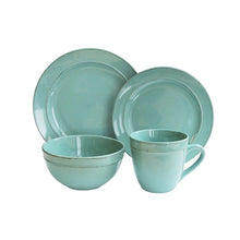 Load image into Gallery viewer, Harwood 16 Piece Dinnerware Set, Service for 4 Sea Foam #1089HW
