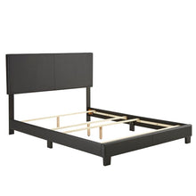 Load image into Gallery viewer, Queen Black Haskin Upholstered Low Profile Standard Bed
