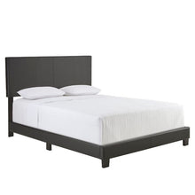 Load image into Gallery viewer, Queen Black Haskin Upholstered Low Profile Standard Bed
