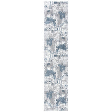 Load image into Gallery viewer, Hassen Abstract Area Rug in Grey/Blue/White, Runner 2&#39; x 7&#39;
