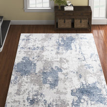 Load image into Gallery viewer, Hassen Abstract Area Rug in Grey / Blue, Rectangle 8&#39; x 10&#39;
