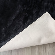 Load image into Gallery viewer, Rectangle 3&#39; x 5&#39; Hassiem Handmade Shag Gray Area Rug Black
