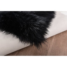 Load image into Gallery viewer, Rectangle 3&#39; x 5&#39; Hassiem Handmade Shag Gray Area Rug Black
