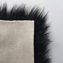 Load image into Gallery viewer, Rectangle 3&#39; x 5&#39; Hassiem Handmade Shag Gray Area Rug Black
