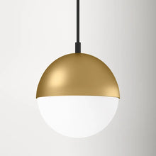 Load image into Gallery viewer, 8.5&quot; H x 7.5&quot; W x 7.5&quot;D Gold Hastings 1 - Light Single Globe Pendant
