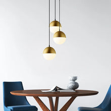 Load image into Gallery viewer, 8.5&quot; H x 7.5&quot; W x 7.5&quot;D Gold Hastings 1 - Light Single Globe Pendant
