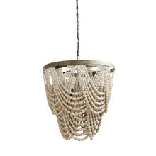 Load image into Gallery viewer, White Hatfield 3 - Light Unique Tiered Chandelier with Beaded Accent 331CDR
