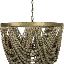 Load image into Gallery viewer, 25.5&quot; L x 26&quot; H White Washed Hatfield 3 - Light Unique Tiered Chandelier with Beaded Accents
