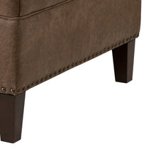 Load image into Gallery viewer, Hattaway 35.5&#39;&#39; Wide Faux Leather Tufted Square Cocktail Ottoman
