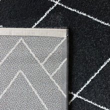 Load image into Gallery viewer, Hawthorne Geometric Black Area Rug Runner#830HW
